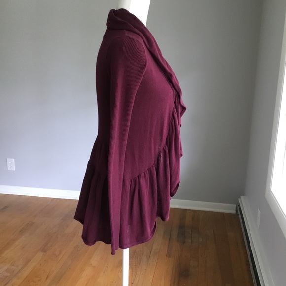 ASO ALICE CULLEN ANTHRO GUINEVERE HIKING RUFFLE SWEATER - Picture 1 of 10